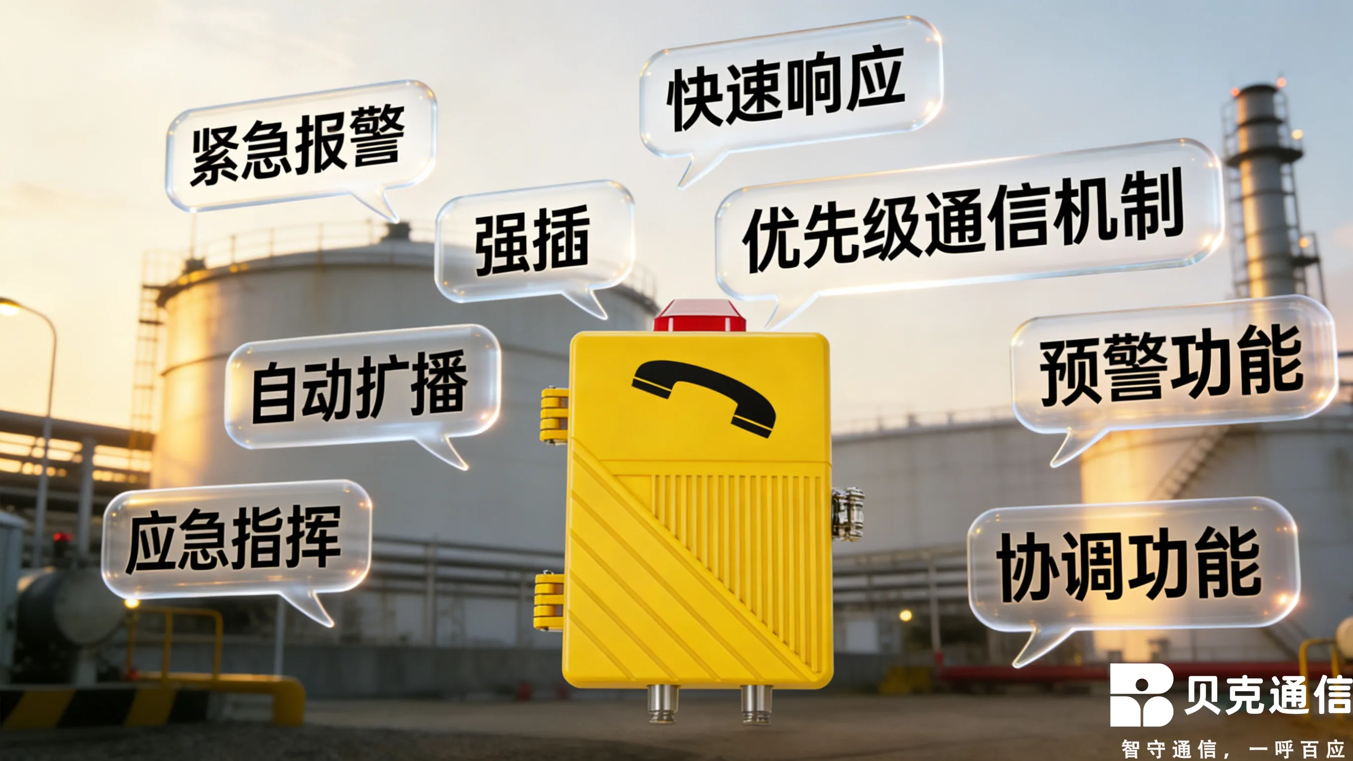 방폭 전화기의 비상 지휘 및 조정 기능 방폭 전화기의 비상 지휘 및 조정 기능