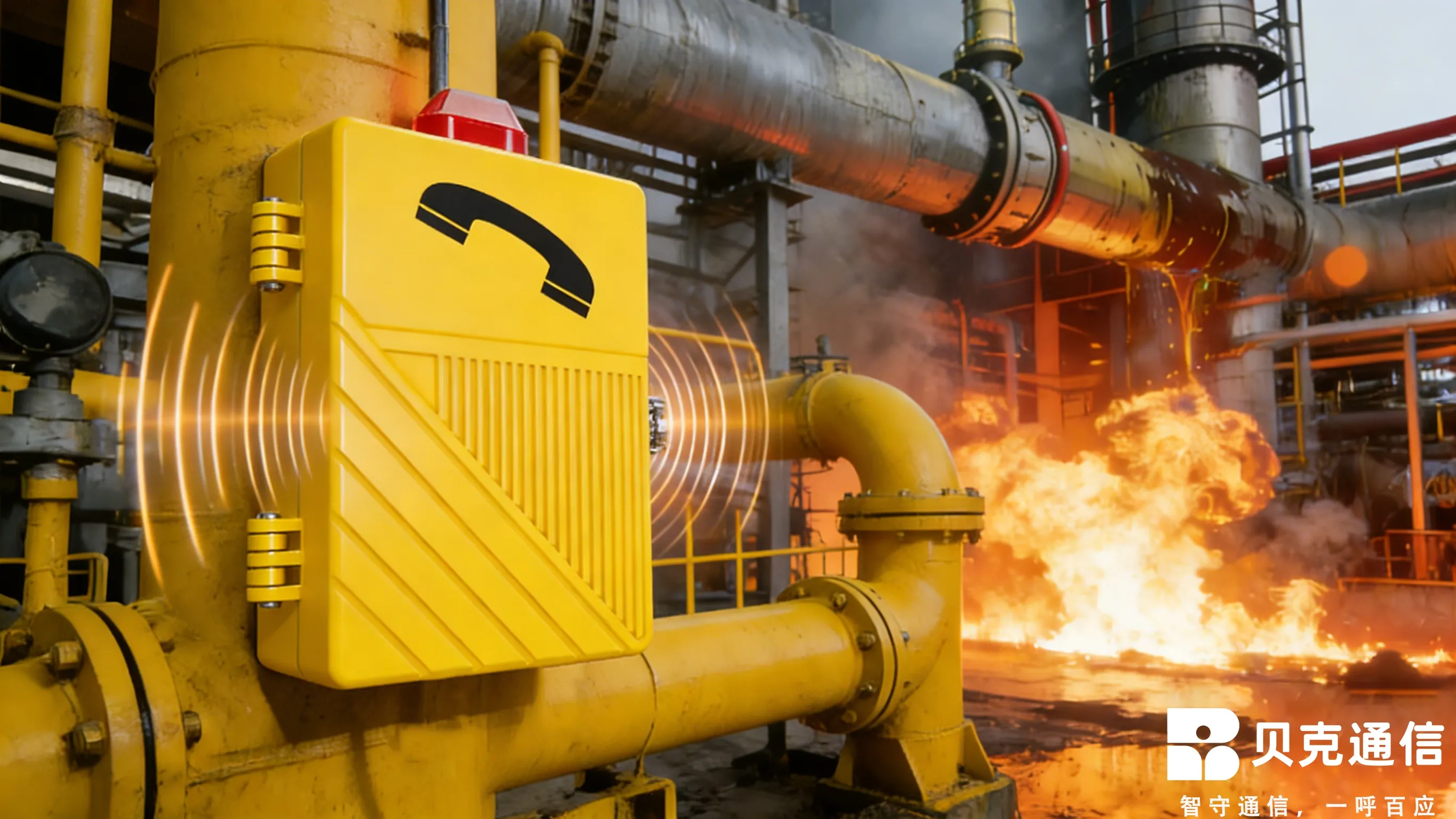 비상 대피 방송 기능을 갖춘 방폭 전화기