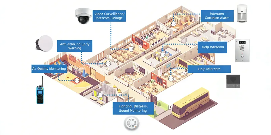 스마트 캠퍼스 통합 센싱 및 연동 솔루션 | Becke Telcom 캠퍼스 보안